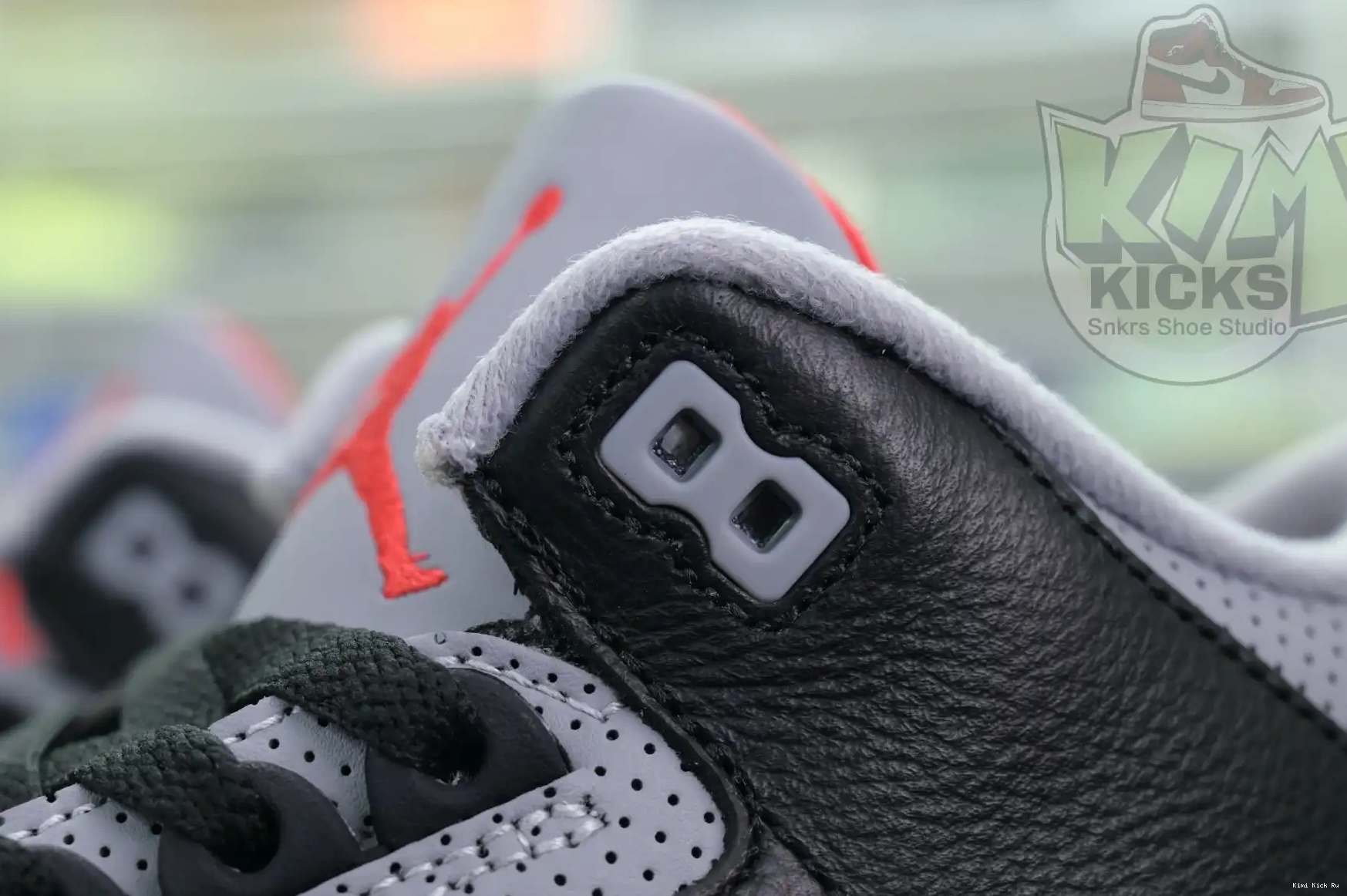 Air Cement Jordan Reimagined” 3“Black Kimikick 0607